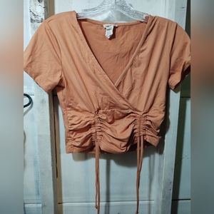 Orange ruched top